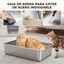 PawHut Arenero para Gatos de Acero Inoxidable XL Caja de Arena para Gatos Grandes Arenero con Tapa Abatible Laterales Altos Entrada Superior Pala sin Olores Fácil de Limpiar Antifugas Gris Claro, , large indicador imagen numero 4