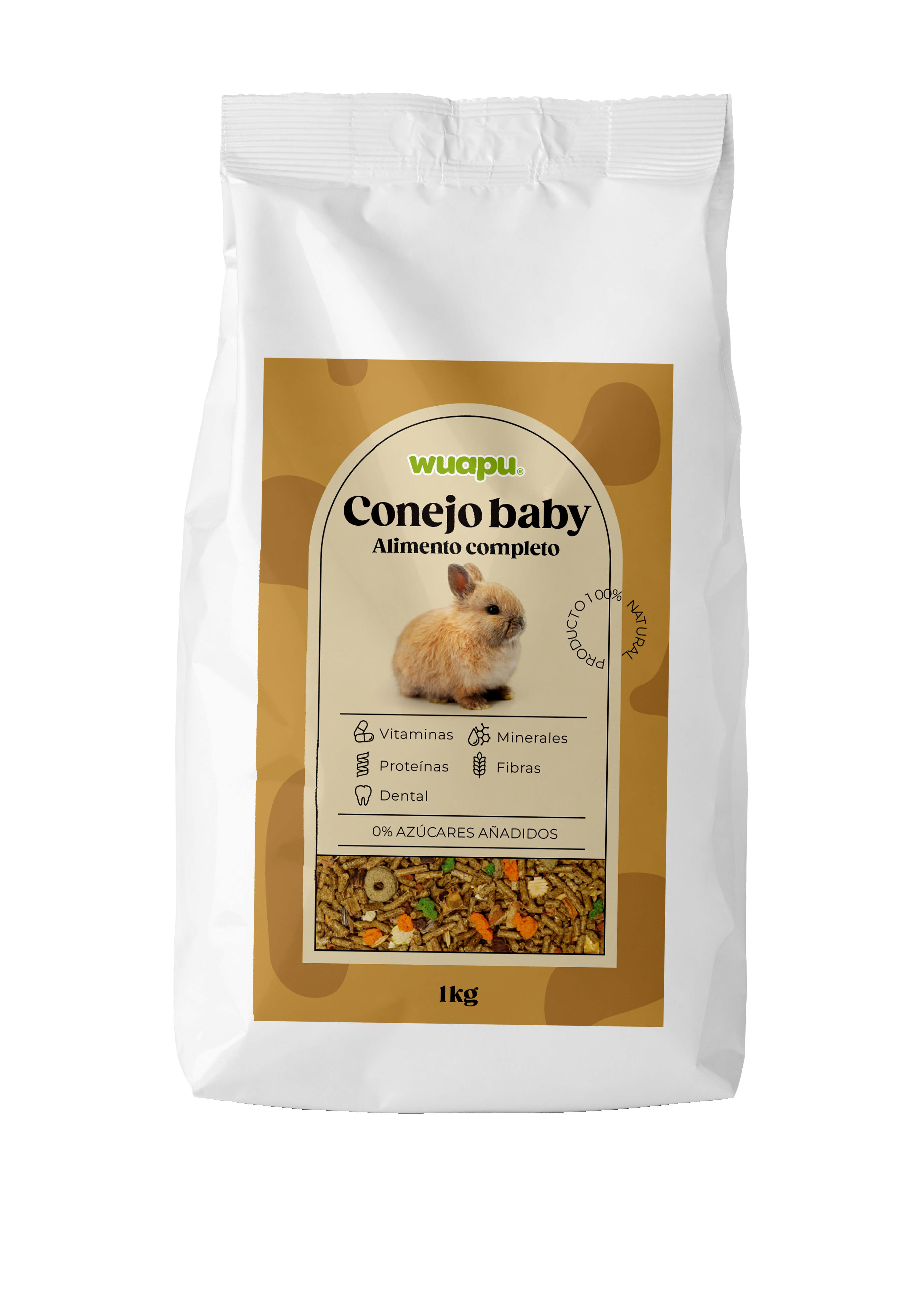 WUAPU ALIMENTO CONEJO BABY 1 KG, , large Imagen numero 1