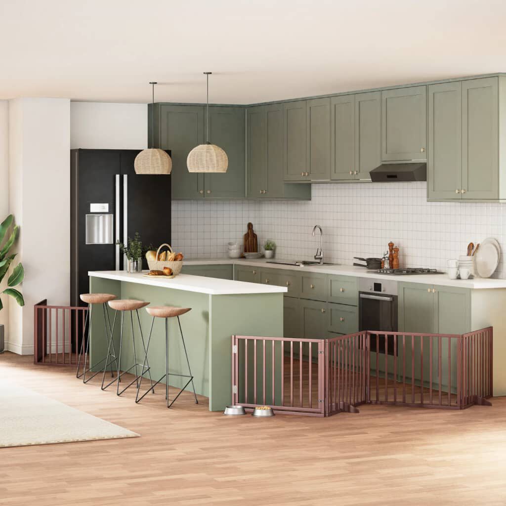 Vidaxl Puerta para Perros Plegable Paneles Puerta para Mascotas Madera de &Aacute;lamo, , large Imagen numero 7