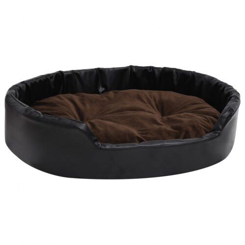 Vidaxl sof&aacute; con coj&iacute;n lavable negro y marr&oacute;n para mascotas, , large Imagen numero 2