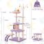 COSTWAY Torre para Gatos de 158 cm, Árbol para Gatos con Postes Rascadores de Sisal, Condo Espacioso, Hamaca Giratoria, y Juguetes Colgantes, Centro de Actividades de Varios Niveles para Gatos, , large indicador imagen numero 2