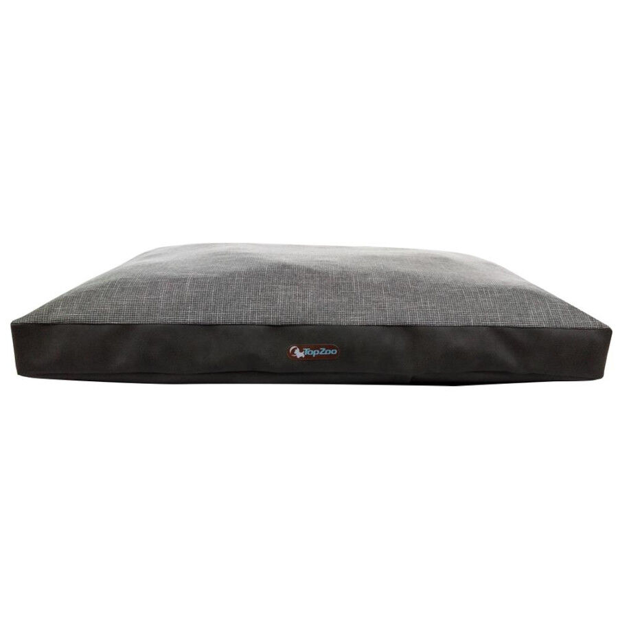 Colch&oacute;n para perros con funda desenfundable de piel sint&eacute;tica gris XXL125, , large Imagen numero 1
