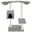 vidaXL Rascador para gatos con postes gris claro 82 cm, , large indicador imagen numero 2