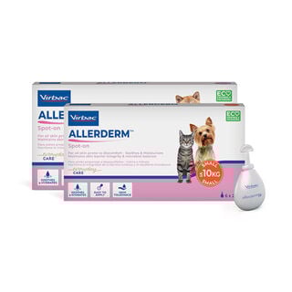 Virbac Allerderm spot on Pipetas dermatológicas para el cuidado de la piel Perros y Gatos.