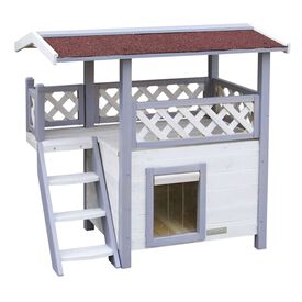 Kerbl Casa Betún impermeable doble planta para gatos 