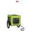 vidaXL Remolque bicicleta para perros hierro tela Oxford verde negro, , large indicador imagen numero 10