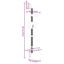 vidaXL &Aacute;rbol rascador para gatos de pared gris oscuro 187 cm, , large indicador imagen numero 5