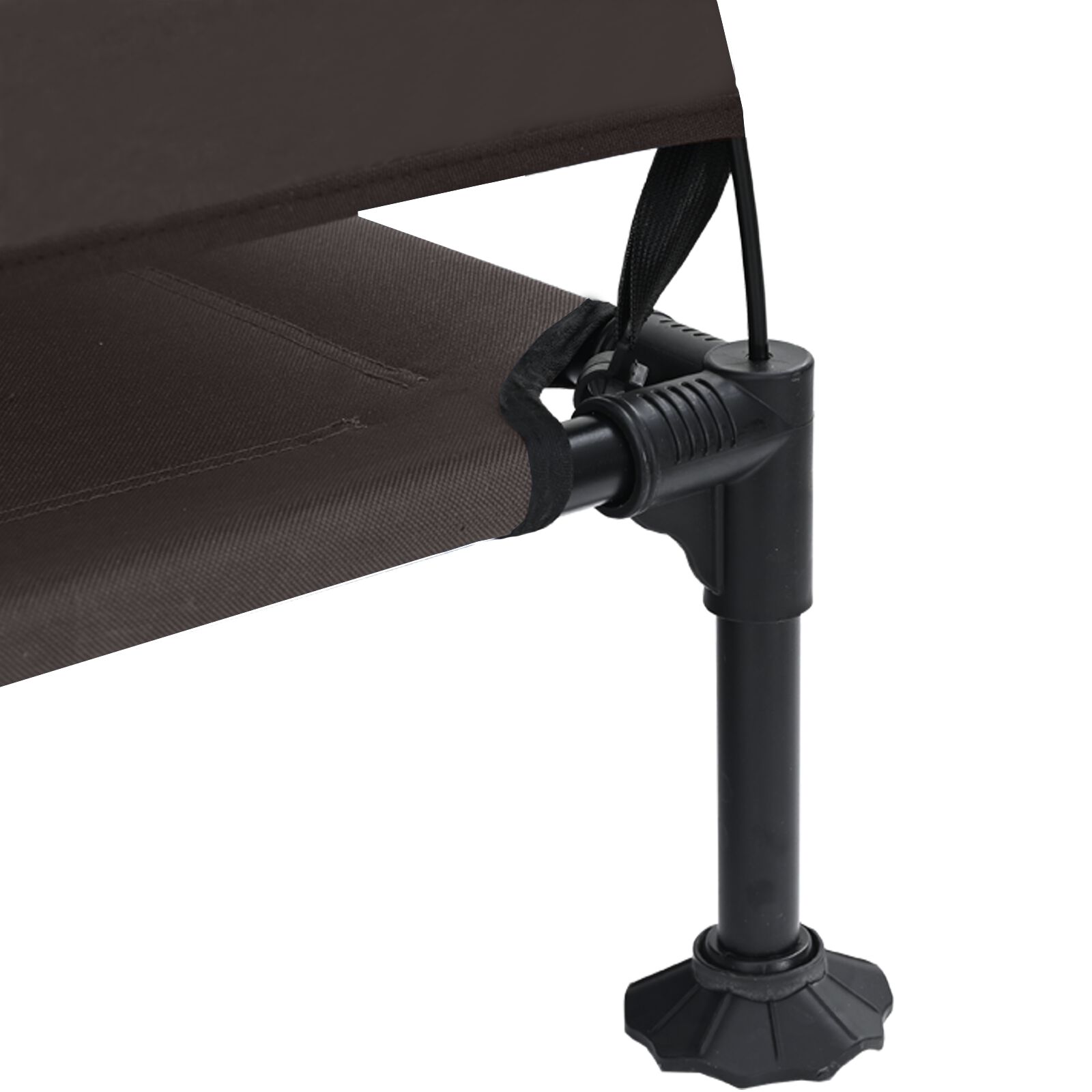 vidaXL Cama Elevada para Perros Marr&oacute;n 127 x 81 x 108 cm Tela y acero, , large Imagen numero 5