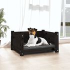 VidaXL Estructura lisa cama de madera negra para perros, , large image number null