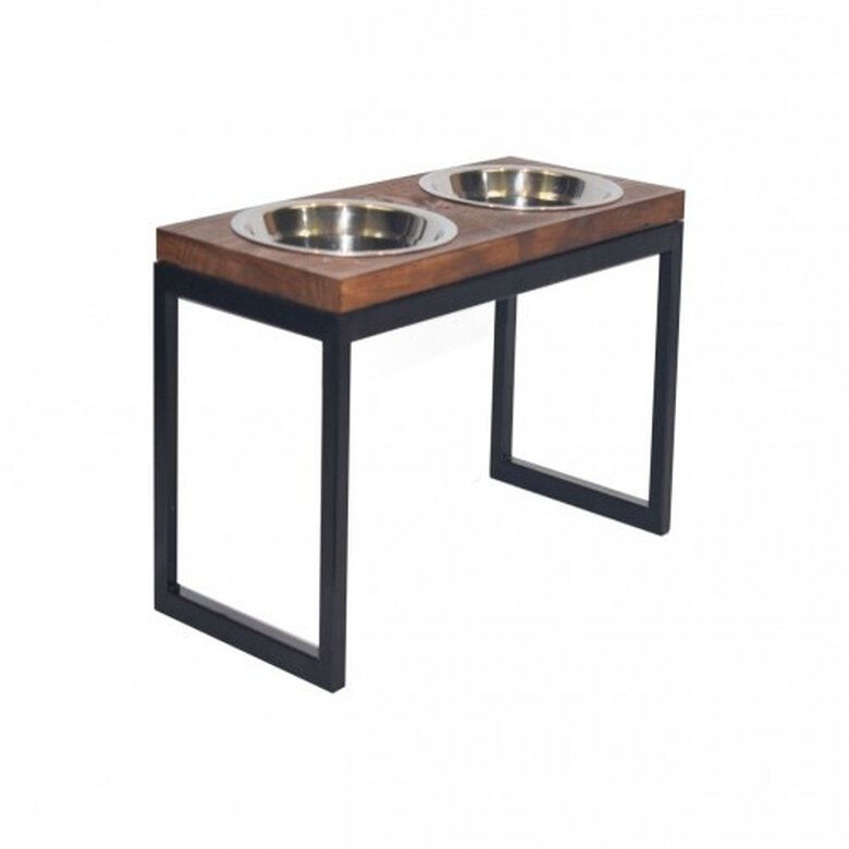 Comedero loft para perros color Madera oscura, , large image number null