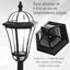 Outsunny 2 Farolas Solares negras impermeable IP44 para jardín, , large indicador imagen numero 5