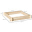 Outsunny Huerto Urbano Arriate de Madera de Jardín Cuadrada Jardinera Macetero para Cultivos Plantas Flores Hierbas Terraza 100x100x16 cm Natural, , large indicador imagen numero 3