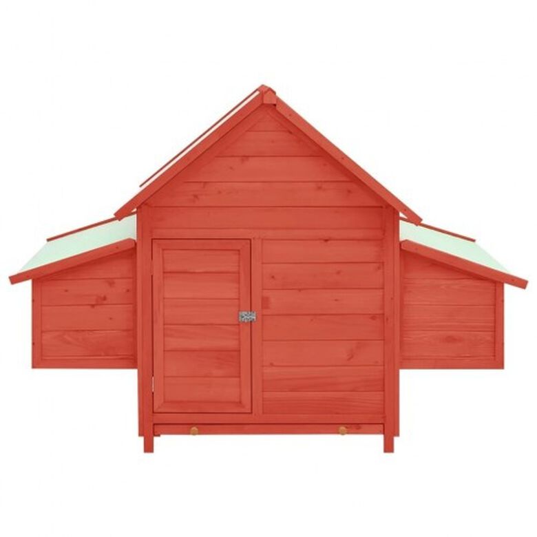Vidaxl gallinero exterior color rojo thumbnail