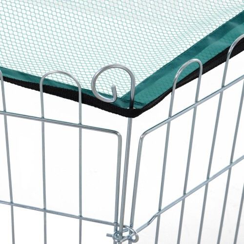 PawHut parque de juegos con 6 paneles plata para perros, , large Imagen numero 3