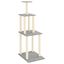 VidaXL Rascador para gatos con postes de sisal gris claro, , large indicador imagen numero 1