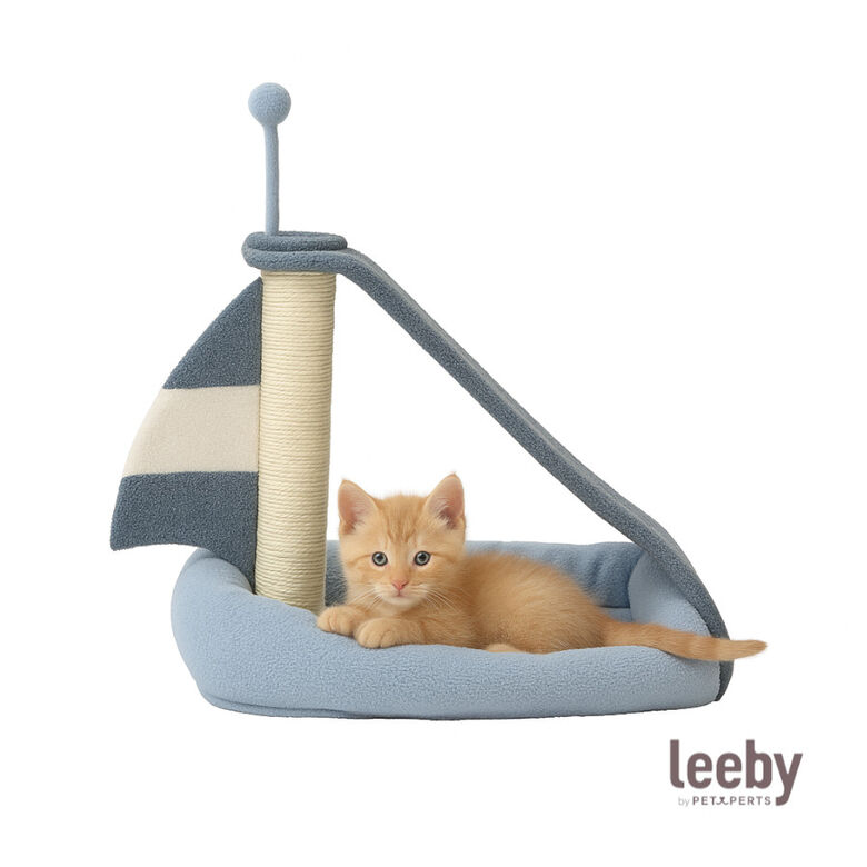 Leeby Koko rascador con cama y juguete para gatitos thumbnail