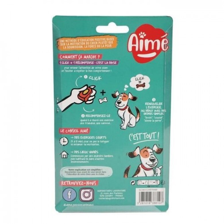Yago clicker de entrenamiento blanco para perros, , large image number null