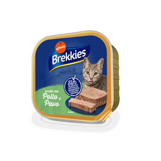Brekkies Pollo y Pavo en Paté tarrina para gatos