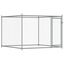 vidaXL Jaula de perros con puerta acero galvanizado gris 10x2x1,5 m, , large indicador imagen numero 9