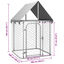 VidaXL Perrera Exterior Plateada para perros, , large indicador imagen numero 3