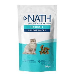 Nath Pillow Snacks Bocaditos Hairball para gatos