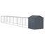 vidaXL Jaula gallinas con corral acero galvanizado gris 117x813x123 cm, , large indicador imagen numero 20