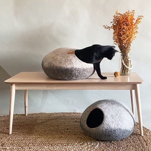 Mishum cueva Rita gatos color Marr&oacute;n Claro , , large Imagen numero 2