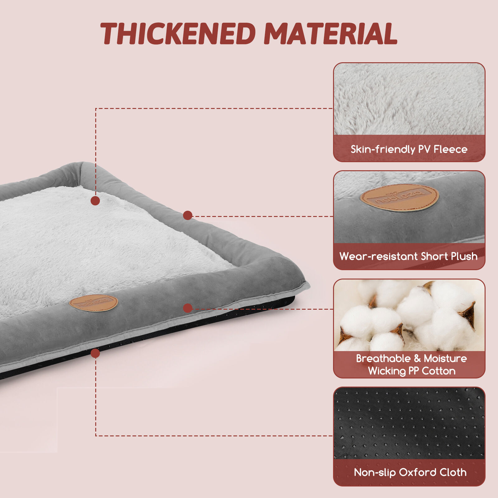 Nobleza Colchoneta Lavable para Perro Grande thumbnail