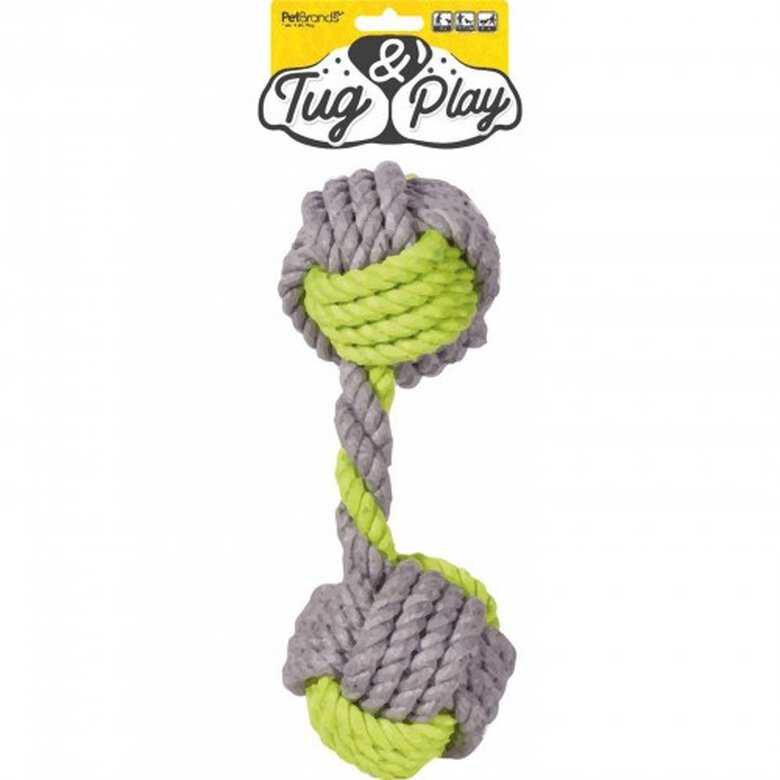 Paquete de 3 juguetes de soga Tug and Play color Verde y Gris, , large image number null