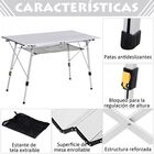 Mesa plegable de Aluminio Outsunny color Gris, , large image number null