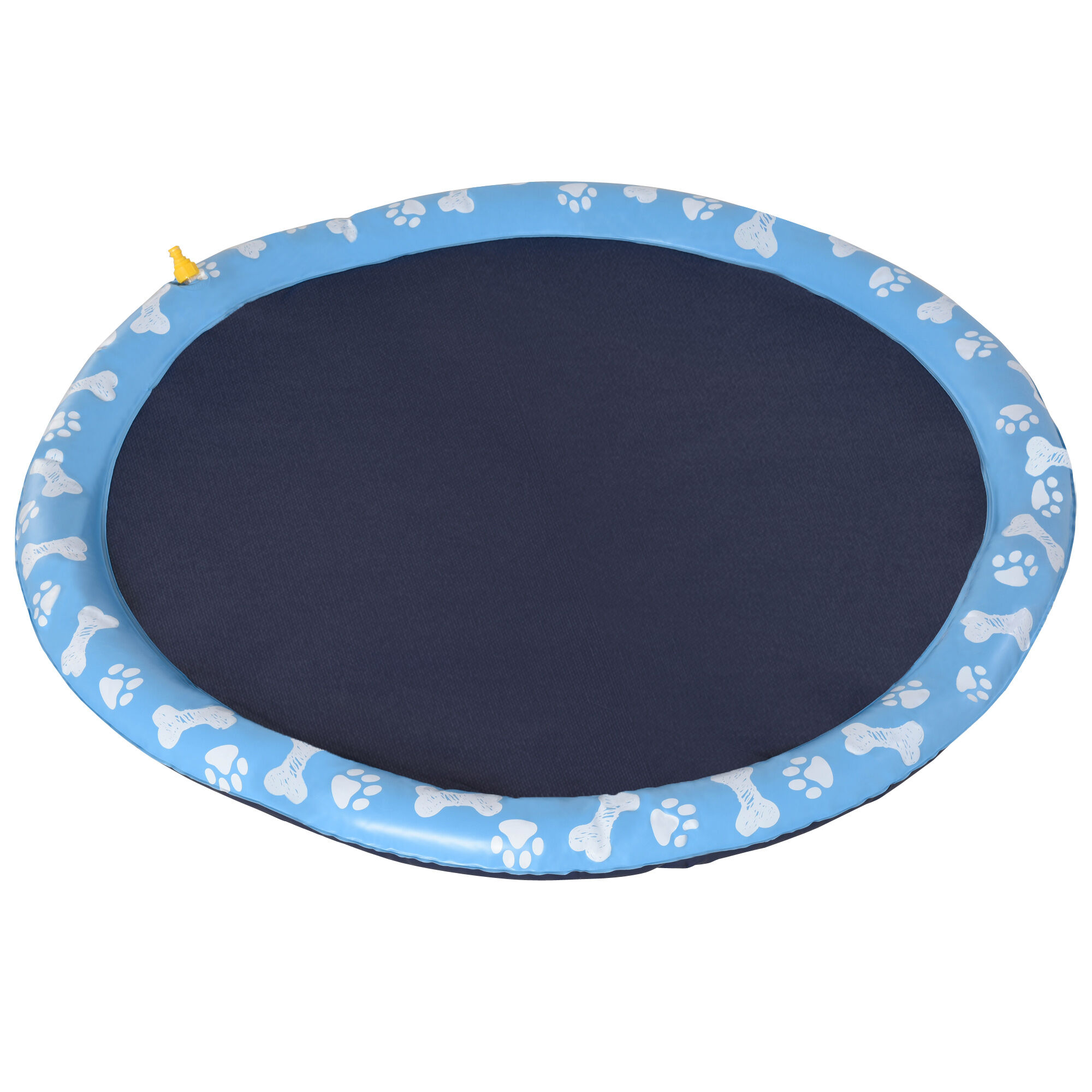PawHut Splash Pad 170 cm Aspersor de Juegos de Agua con Rociador Tapete de Salpicaduras Piscina de Verano Port&aacute;til para Mascotas Perros Azul, , large Imagen numero 1