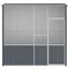 vidaXL Jaula de pájaros acero galvanizado gris antracita 115x78x200 cm, , large indicador imagen numero 2