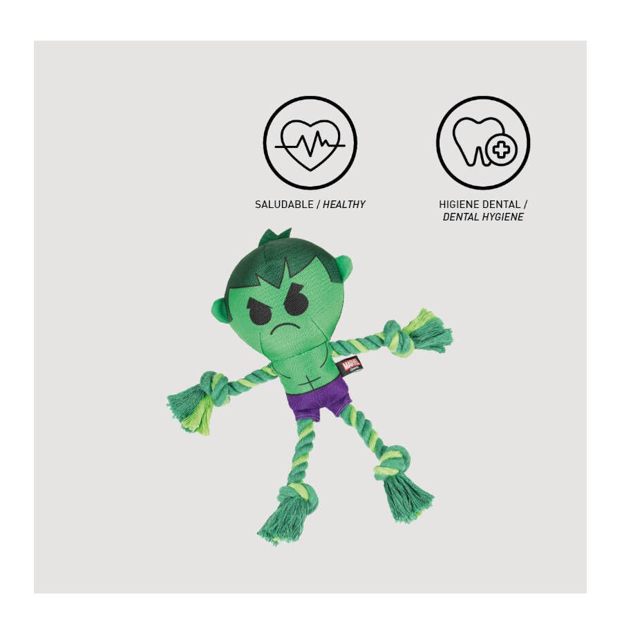 Disney Marvel Hulk de Peluche con Cuerda para perros, , large Imagen numero 3