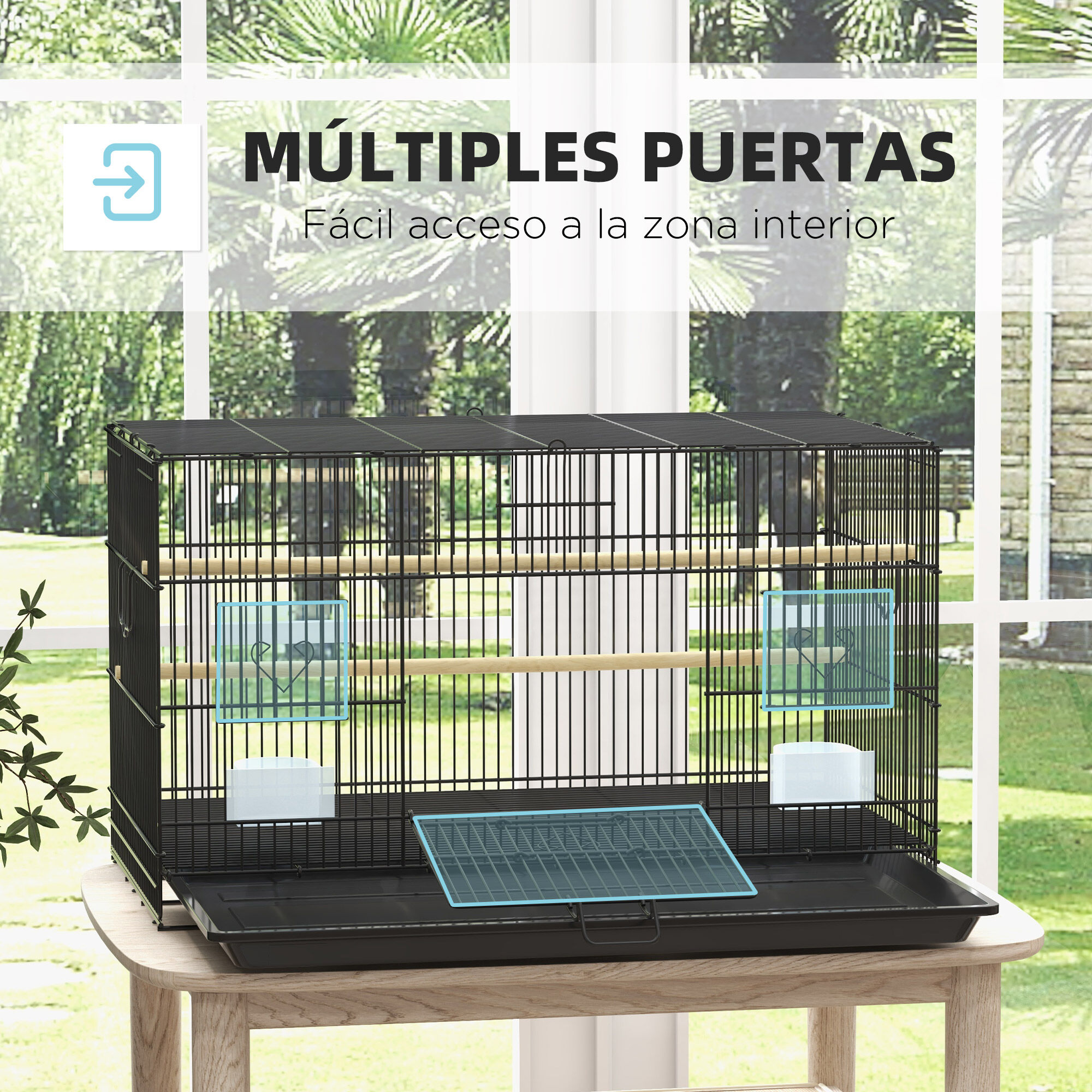 PawHut Jaula Negra para Pájaros thumbnail