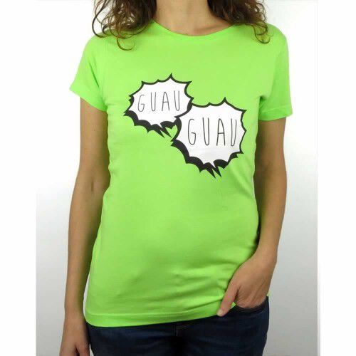 Camiseta mujer &quot;Guau, guau&quot; color Verde thumbnail