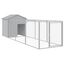 vidaXL Caseta perros tejado acero galvanizado gris claro 117x609x123cm, , large indicador imagen numero 5