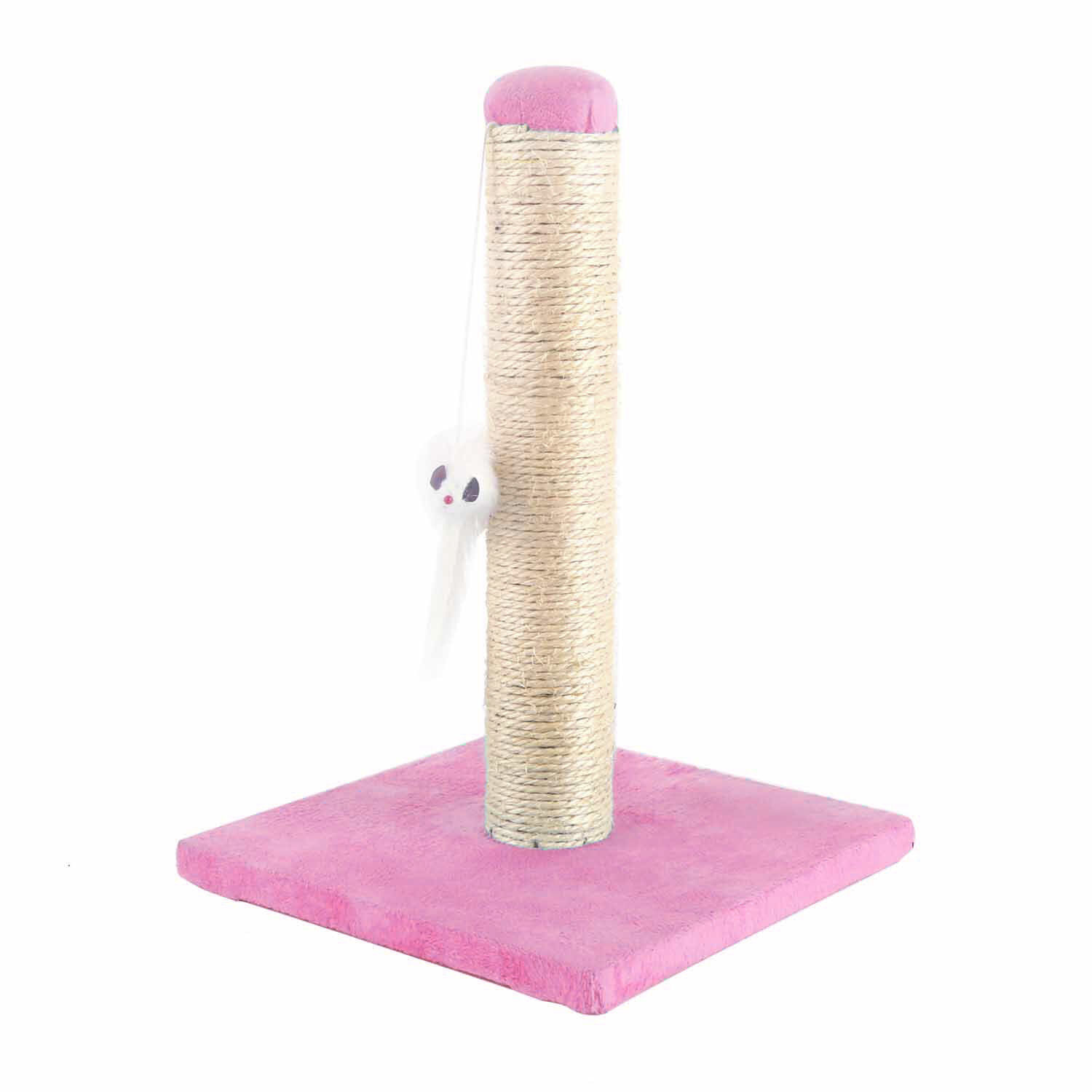 Nobleza &ndash; Poste rascador para gatos de sisal con juguete. Peque&ntilde;o, Color Rosa Medidas: 25 * 25 * 35 cm, , large Imagen numero 1