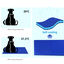 Nobleza - Alfombrilla refrescante para mascotas grandes. Auto refrigerante No tóxico. Ideal para para perros, gatos en verano. 50*40 cm, color azul, S, , large indicador imagen numero 2