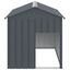 vidaXL Caseta perros con tejado acero galvanizado gris 117x153x123 cm, , large indicador imagen numero 2