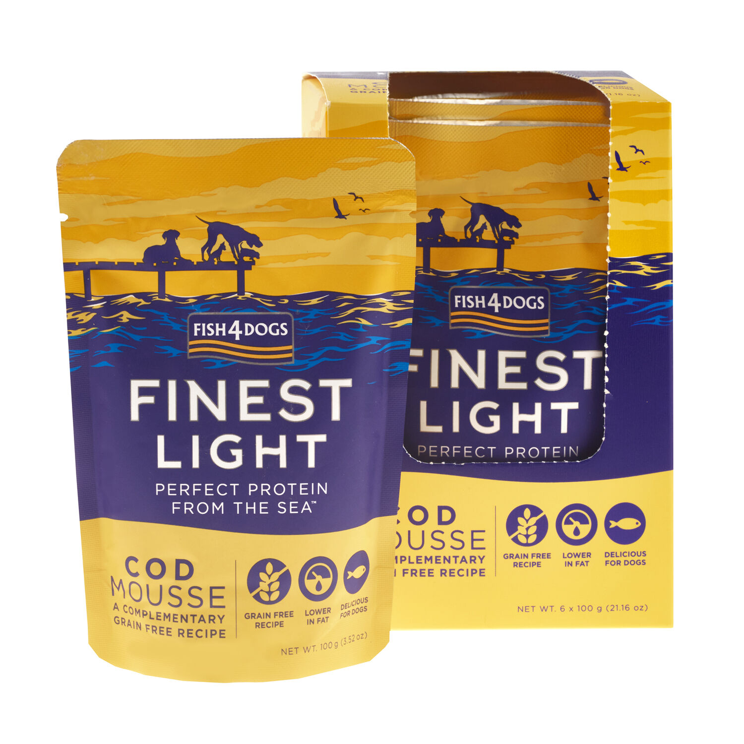 Fish4Dogs Mousse Light Bacalao para perros