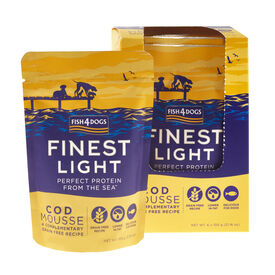 Fish4Dogs Mousse light para perro sin cereales – Bacalao 100 g (pack de 6)