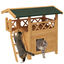 PawHut Casa para Gatos de Madera 77x50x73 cm Caseta para Gatos de 2 Niveles Refugio para Gatos con Techo Asfáltico Escalera y Balcón para Exterior Natural, , large indicador imagen numero 1
