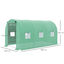 Outsunny Invernadero de Túnel 400x200x200 cm Invernadero de Jardín con Puerta Enrollable y Ventanas Múltiples Cubierta PE 140 g/m² Anti-UV Marco de Metal para Cultivo Plantas Verduras Verde, , large indicador imagen numero 3
