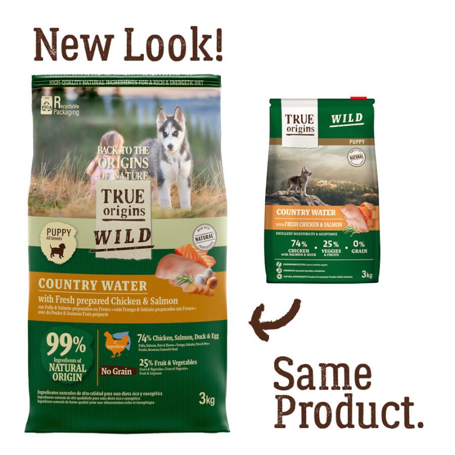 12 kg True Origins Wild Puppy Country Water Pollo y Salm&oacute;n pienso, , large Imagen numero 2