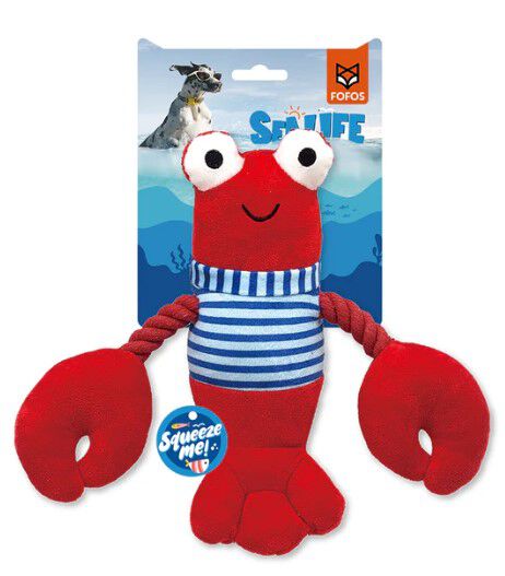 FOFOS | Peluche Langosta con Cuerda - Para Perro, , large Imagen numero 1