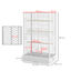 PawHut Jaula para Pájaros 61x36,5x98 cm Pajarera con Puertas Perchas Bandeja Extraíble Cajas de Comidas y Asas Jaula para Ninfas Periquitos Pinzones Canarios Blanco, , large indicador imagen numero 3