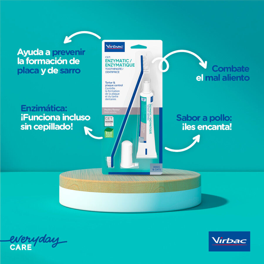 Virbac C.E.T Kit Dentífrico Enzimático para perros