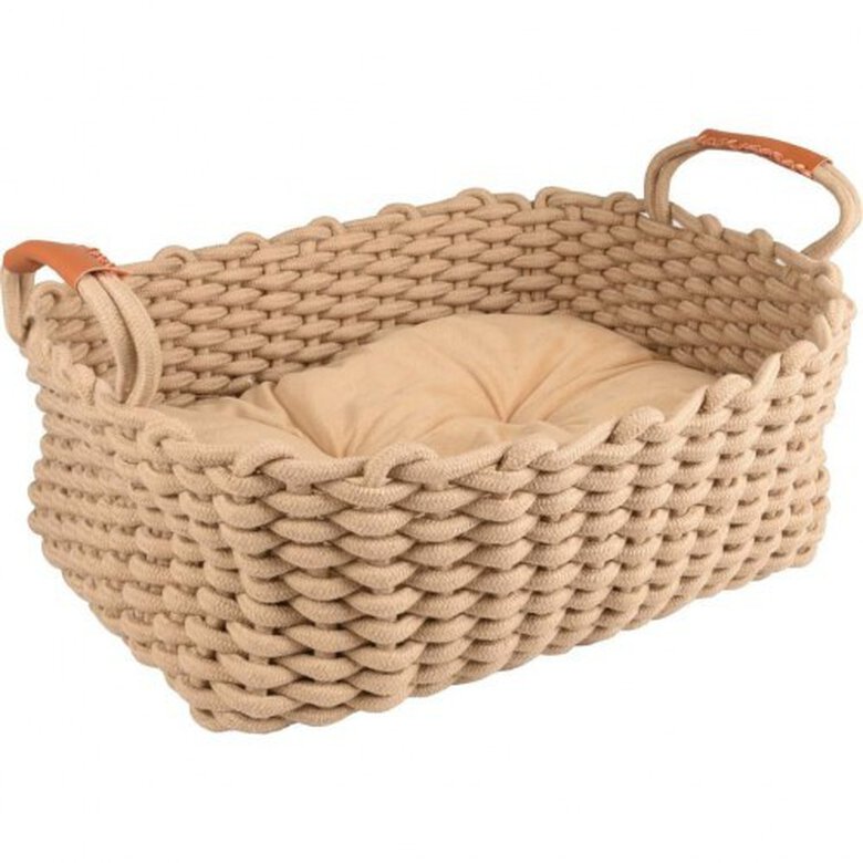 Cama Enya con forma de cesta para gatos color Beige, , large image number null