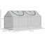 Outsunny Invernadero de Terraza 120x60x60 cm Caseta de Jardín Acero con 2 Ventanas Enrollables Vivero Casero para Cultivo de Plantas Verduras Flores Translúcido, , large indicador imagen numero 3