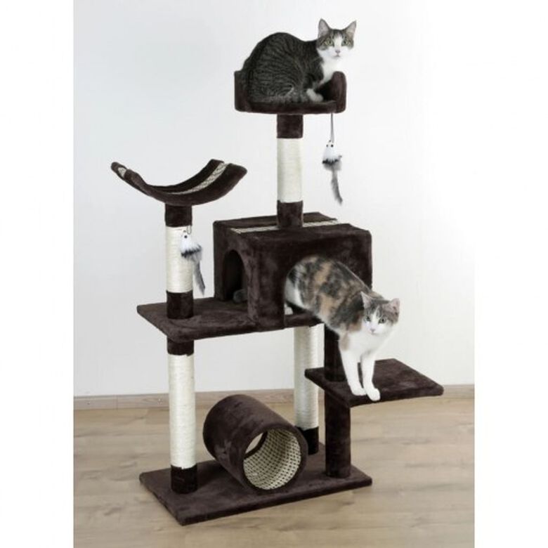 Kerbl árbol rascador 3 plantas marrón para gatos thumbnail